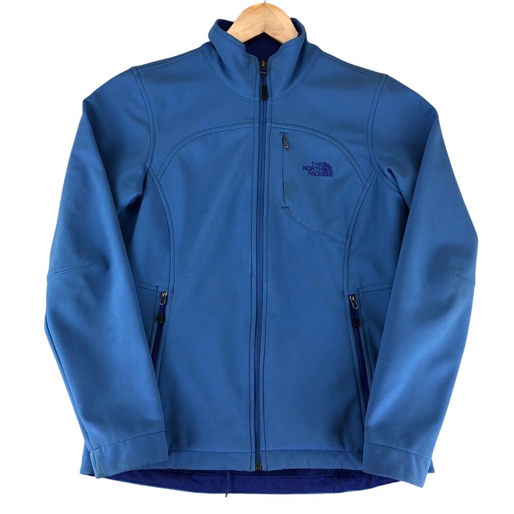 North Face Apex Jacket Womens Medium‎ Blue Full Zip Soft Shell Pockets GORPcore